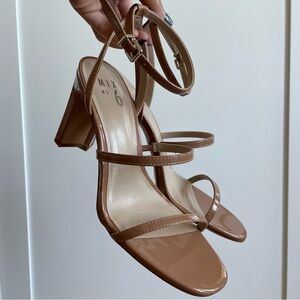 Mix No. 6 Aliciana Patent Leather Heeled Sandal in Honey 🍯